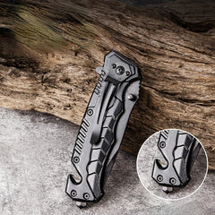 Tactical Folding Knife - Spring Assist Pocket Knife for Outdoor & Survival Use
