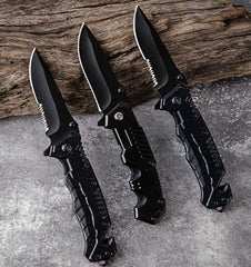 Spring-Assisted Tactical Serrated EDC Folding Knife