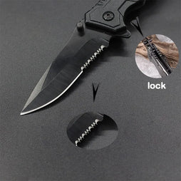 Tactical Folding Knife - Spring Assist Pocket Knife for Outdoor & Survival Use