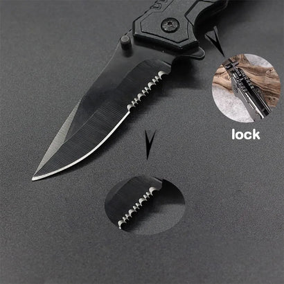 Tactical Folding Knife - Spring Assist Pocket Knife for Outdoor & Survival Use